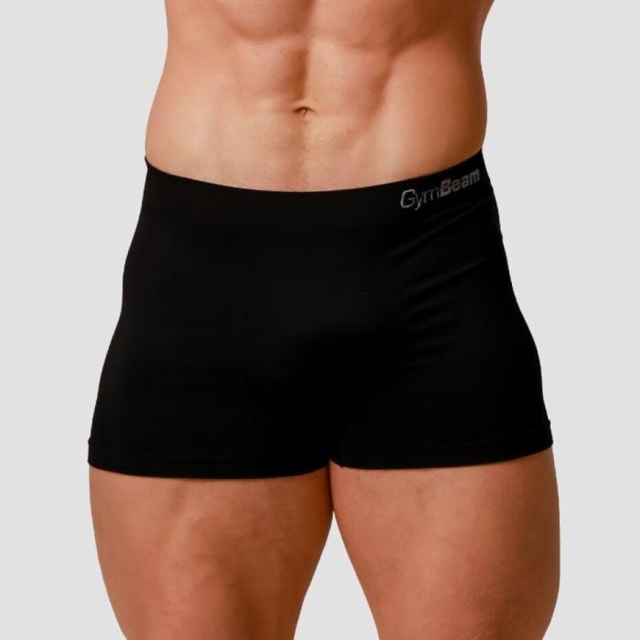 GymBeam Men’s Seamless Boxers 2Pack Black - main (0)