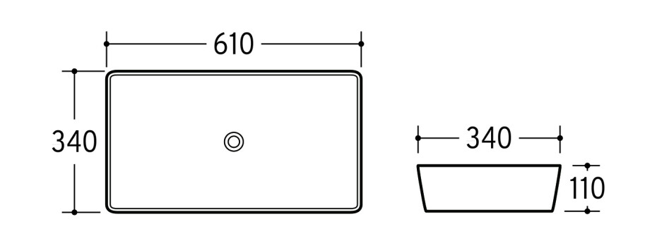 ArtCom Keramické umyvadlo UM-6275 SLIM 2 | bílý lesk 60 cm - main (5)
