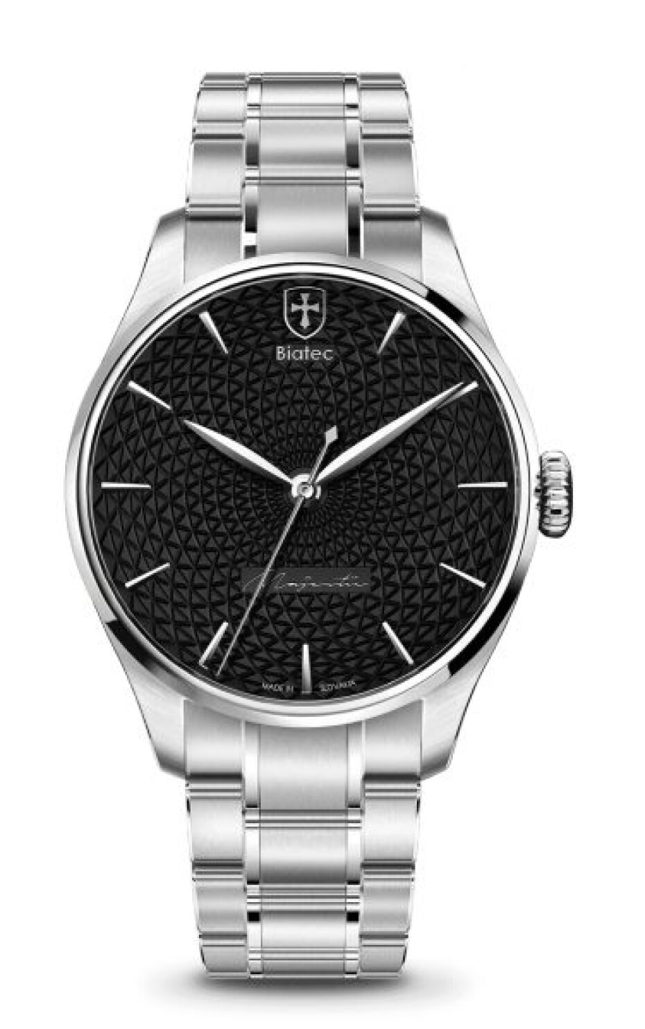 Biatec Majestic 01 N - Černý kožený řemínek z pravého aligátora - main (2)