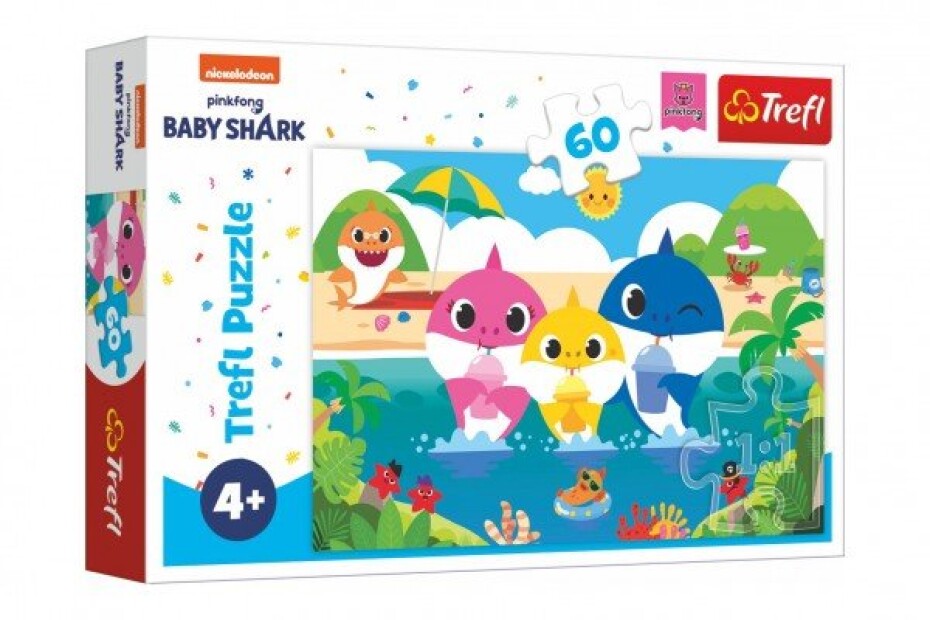 Puzzle Baby Shark s rodinou na dovolené 60 dílků - main (0)
