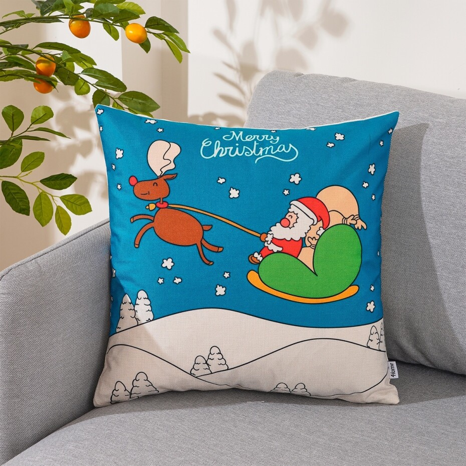 4Home Vánoční povlak na polštářek Rudolph, 45 x 45 cm - main (1)