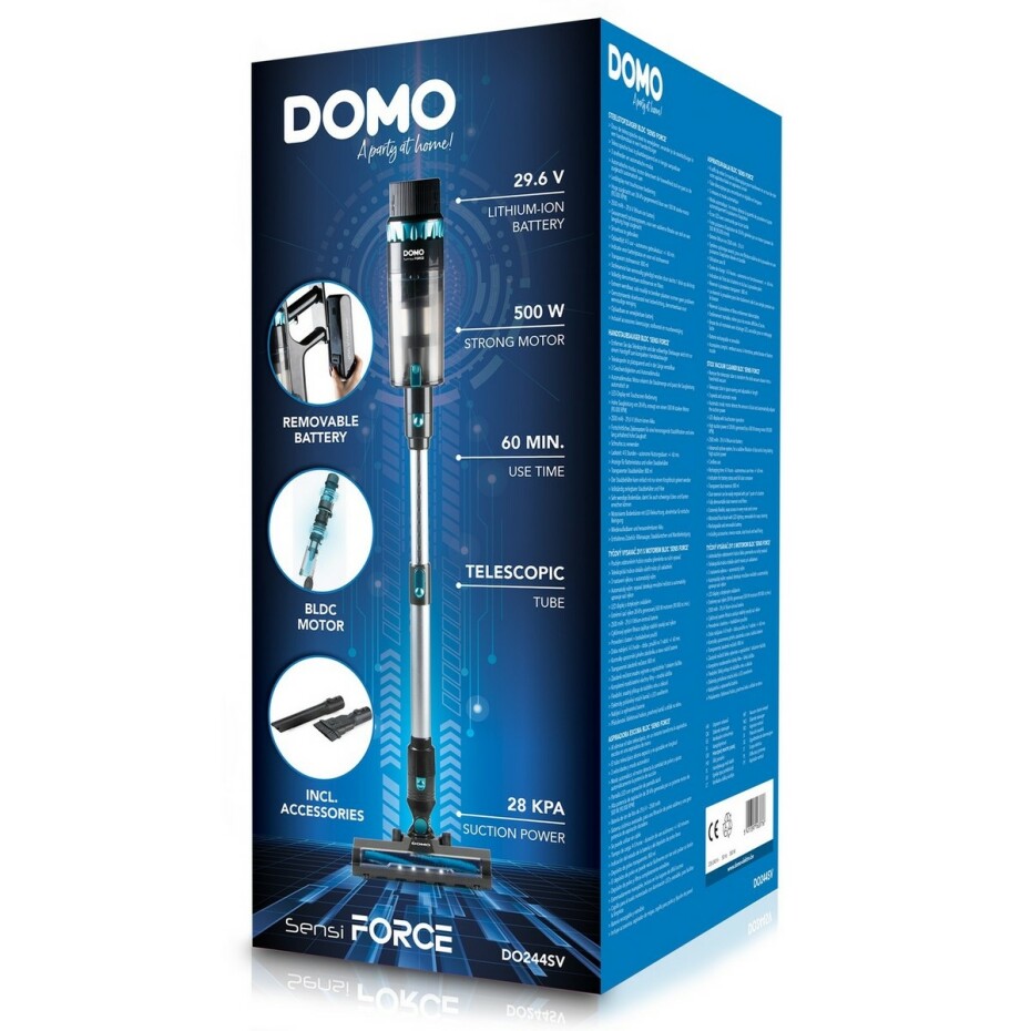 DOMO DO244SV tyčový aku vysavač 2v1, modrá - main (27)