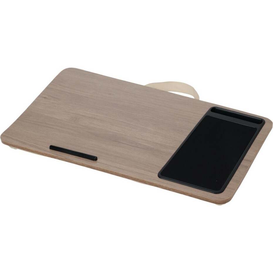 Příruční stolek na notebook, hnědá, 57,5 x 4 x 30,5 cm, MDF - main (1)