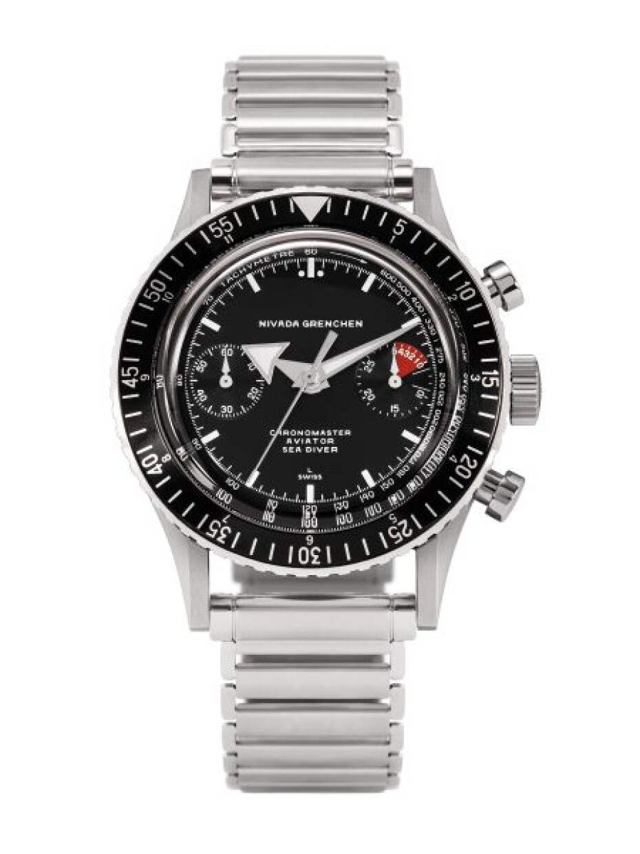 Nivada Grenchen Chronomaster White Broad Arrow Inter. Bezel - Manual - Forstner Bonklip - main (0)