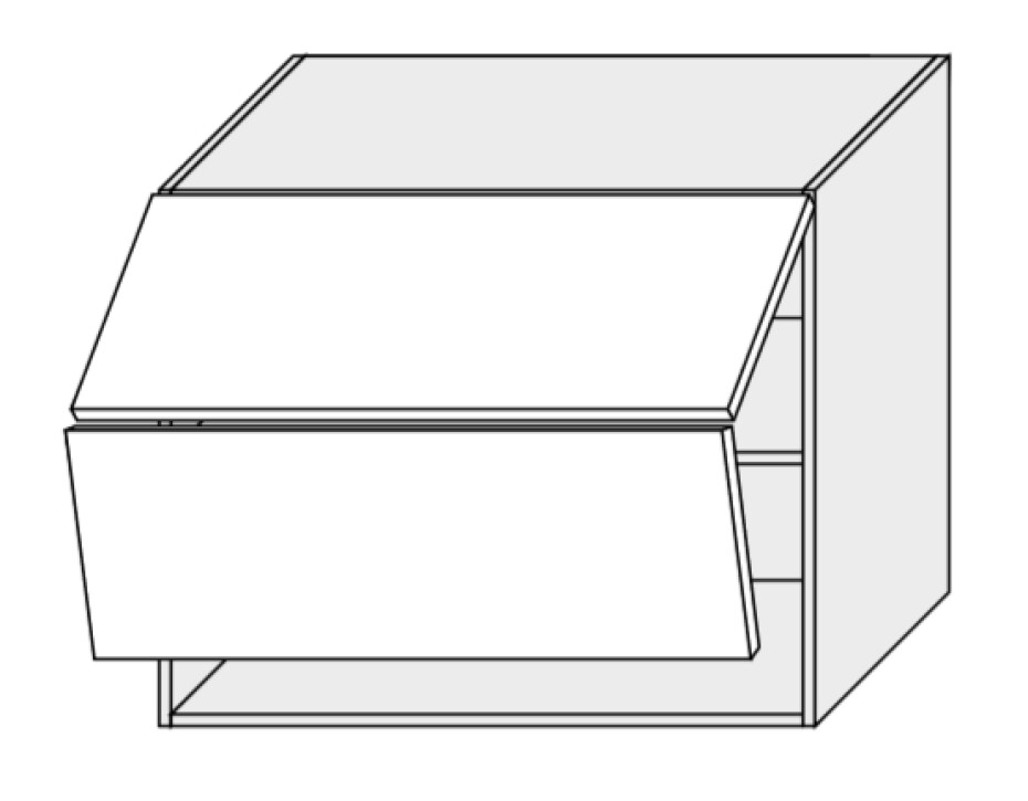 ArtExt Kuchyňská skříňka horní, W8B / 90 Aventos Quantum Barva korpusu: Grey - main (1)