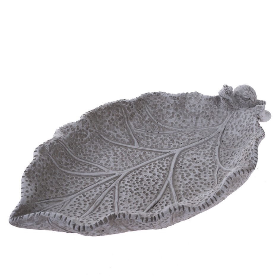 Betonové pítko pro ptáčky Leaf, 26,5 x 5,5 x 16,5 cm - main (0)