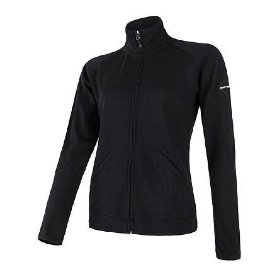 Sensor Merino Upper Celozip Černá dámská mikina - main (0)