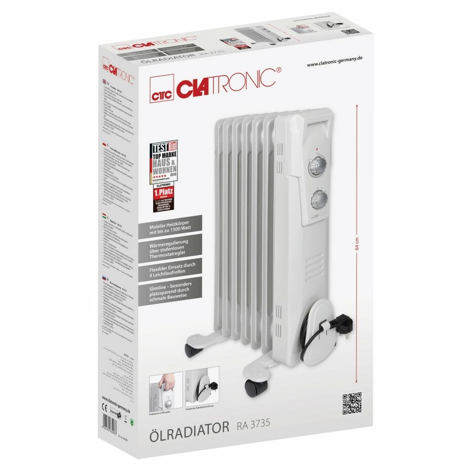 Clatronic RA 3735 olejový radiátor, 7 žeber - main (5)