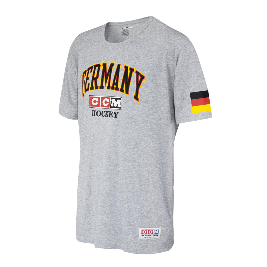 Pánské tričko CCM  FLAG TEE TEAM GERMANY Athletic Grey M - main (2)