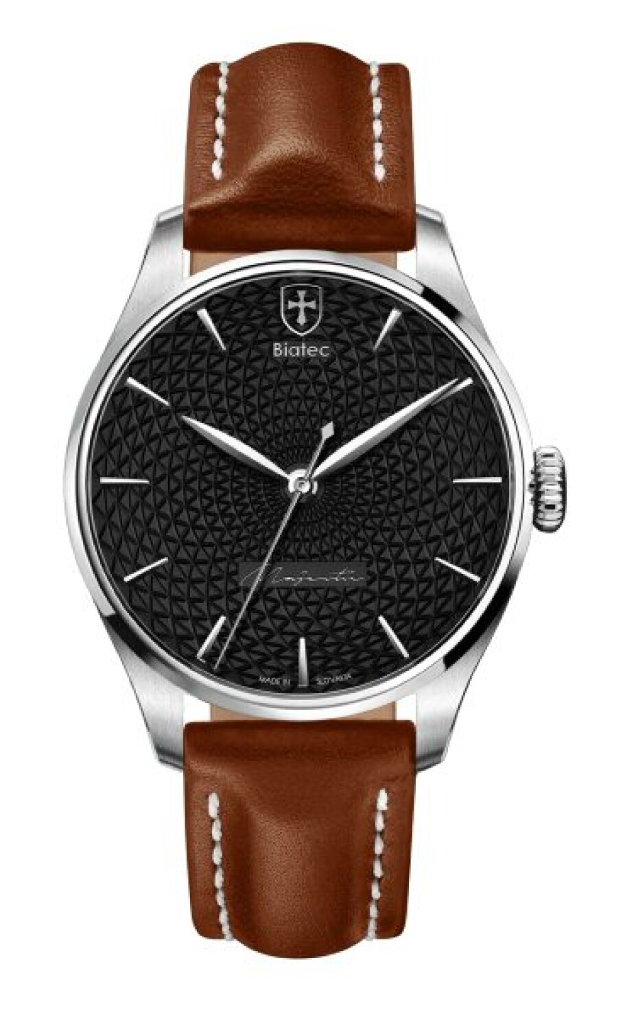 Biatec Majestic 01 N - Černý kožený řemínek z pravého aligátora - main (13)