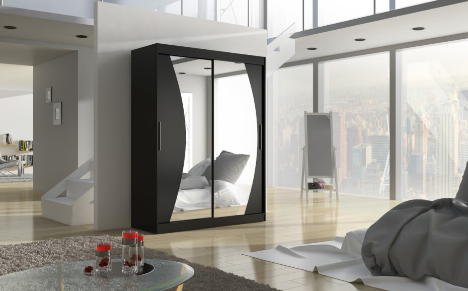 ArtAdrk Šatní skříň MODESTO | 150 cm Barva: Čokoládová - main (1)