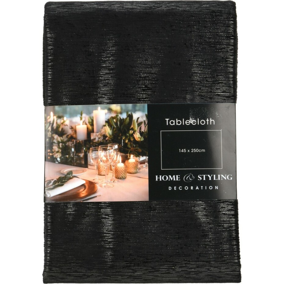 Vánoční ubrus Velvett černá, 250 x 145 cm - main (0)