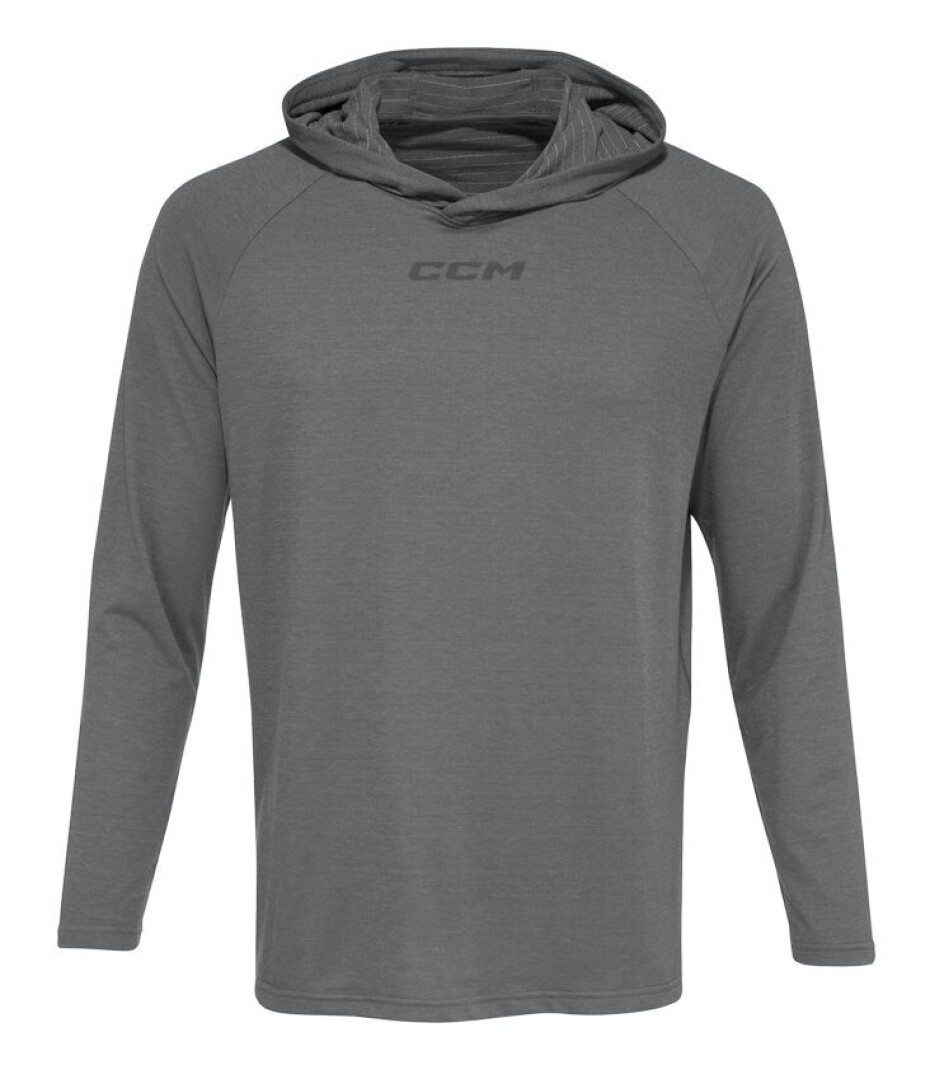 Pánská mikina CCM  LS Premium Training Hoodie Dark Grey Heathered L - main (0)