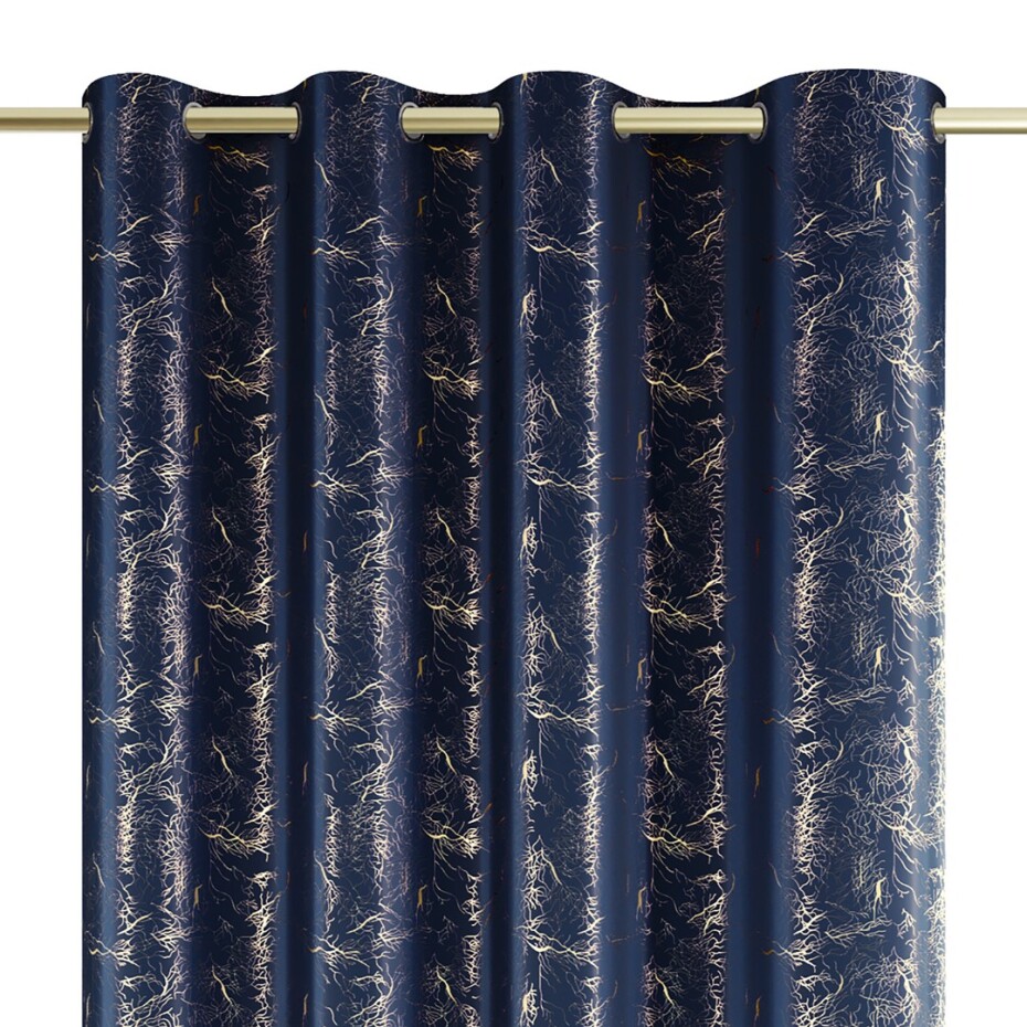 ArtFlhf Stínicí závěs VELVET LIGHTNING K | 140 x 270 cm Barva: Modrá - Navy - main (3)