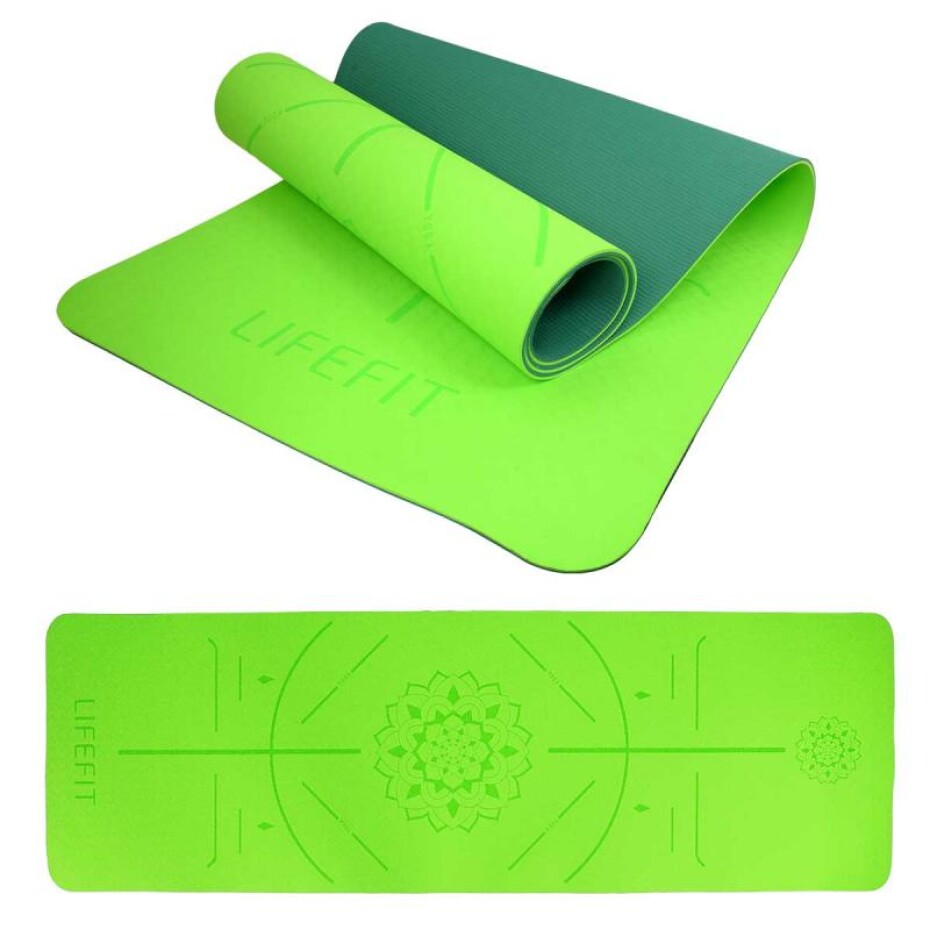 Lifefit Podložka Yoga MAT Relax Duo 183x58x0,6cm zelená - main (0)