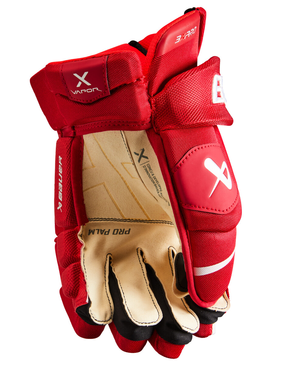 Hokejové rukavice Bauer Vapor 3X PRO Red Senior 14 palců - main (1)