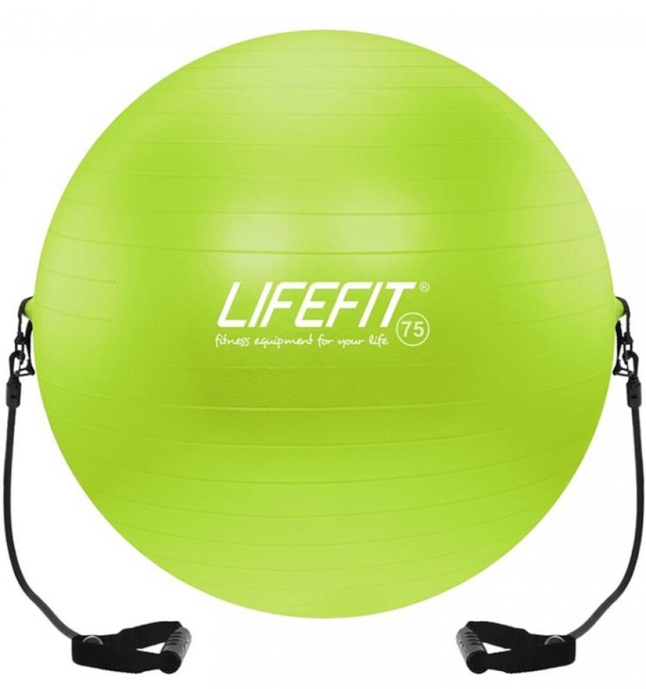 Lifefit 75cm zelený gymnastický míč s expandérem - main (0)