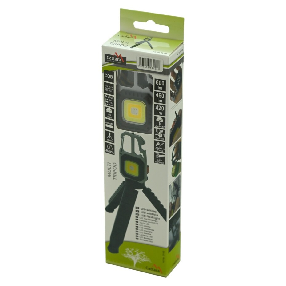 Cattara 13153 COB svítilna se stojánkem Multi Tripod, 600 lm - main (8)
