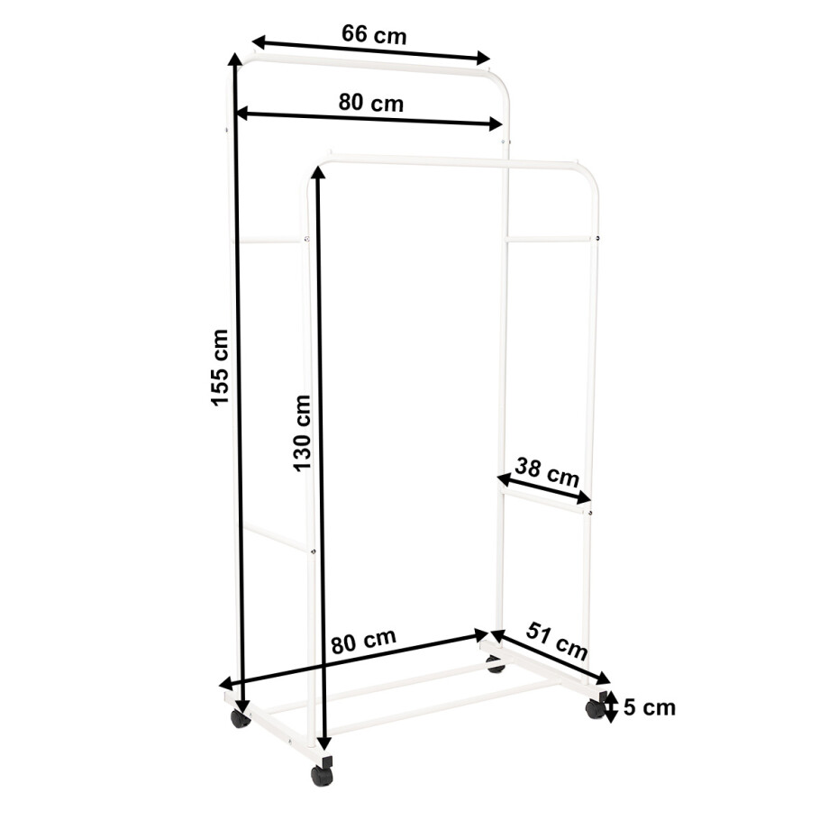 4Home Věšák na oblečení na kolečkách Garment - main (4)