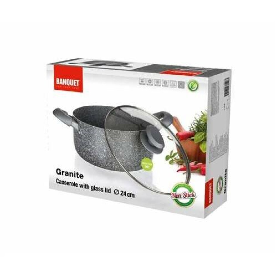 Banquet Hrnec s nepřilnavým povrchem Granite, 24 x 11 cm - main (3)