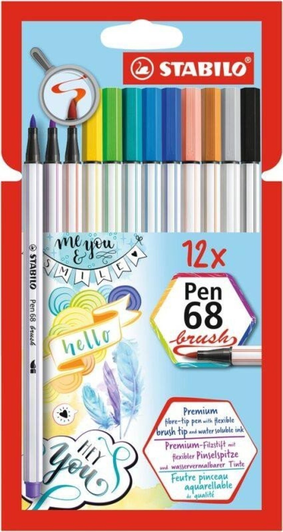 Fixa STABILO Pen 68 brush sada 12 ks v pouzdru - main (0)