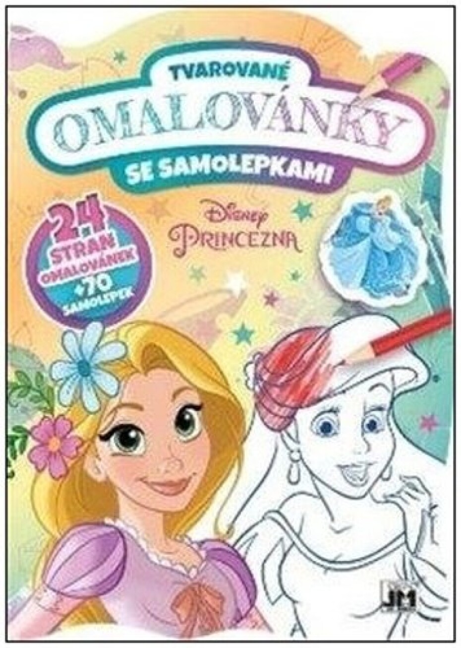 Princezny - Tvarované omalovánky se samolepkami, 1.  vydání - main (0)