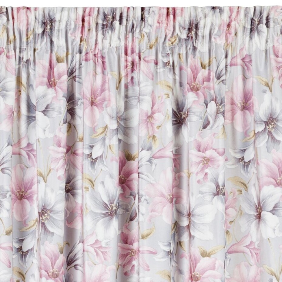 ArtFir Závěs LARYSA P | růžová/květy 140 x 270 cm - main (3)