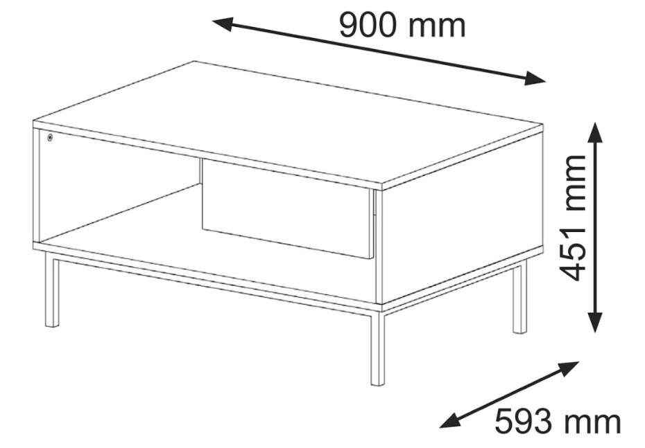 ARTBm Konferenční stolek RAVENNA F 90 | černá matná / zelená - main (2)
