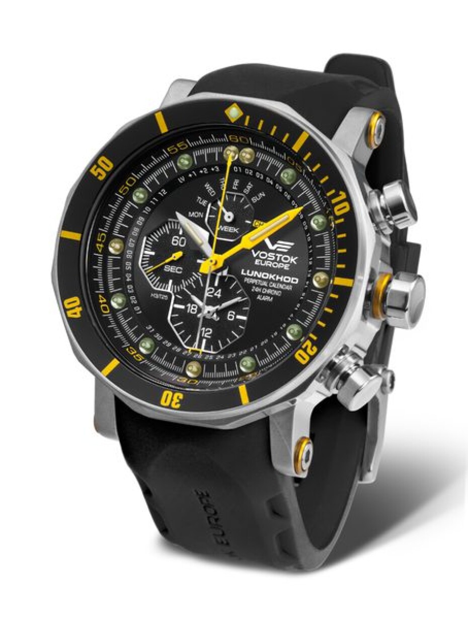 Vostok Europe Lunochod-2 Multifuncional Line YM86/620A505 - Černý silikonový řemínek - main (0)