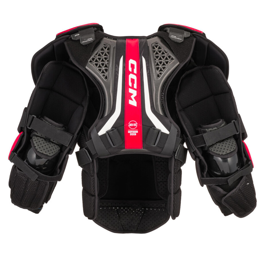 Brankářská hokejová vesta CCM Eflex 6 Black/Red/White Intermediate M - main (1)