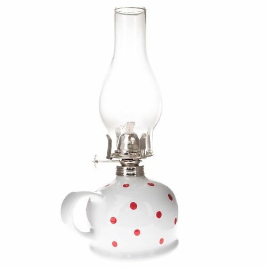 Petrolejová lampa Puntík, 14,7 x 28 x 11 cm, bílá - main (0)