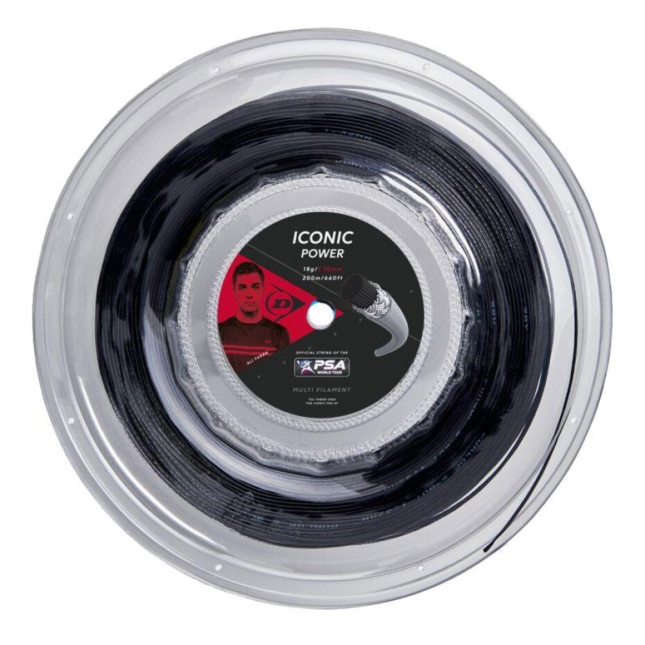 DUNLOP ICONIC POWER 18G/1,10 mm (kolo 100 m) Squash struny - main (0)