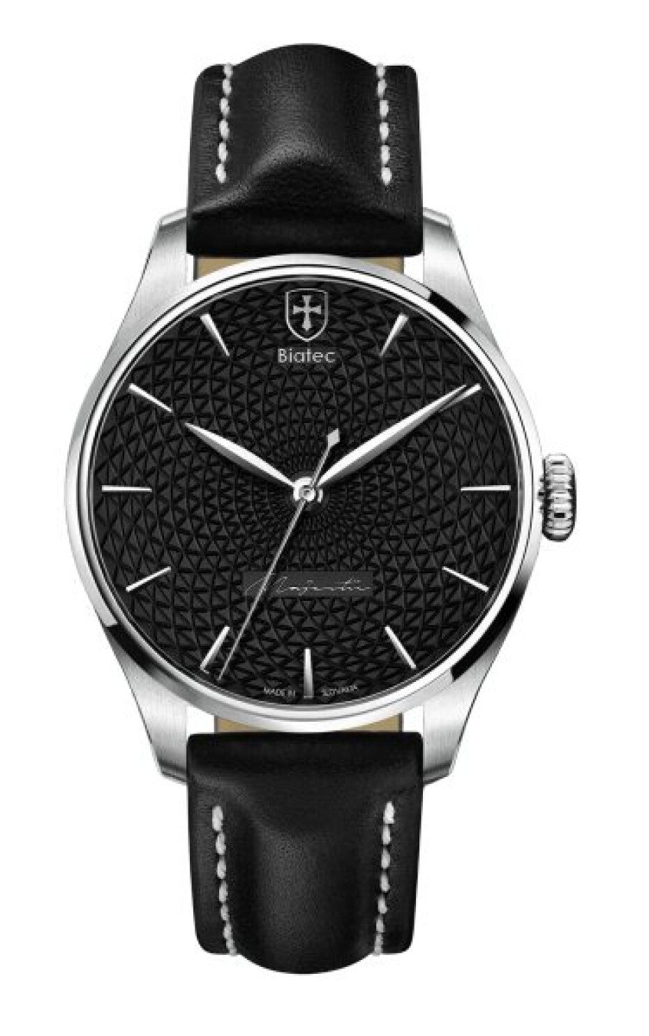Biatec Majestic 01 N - Černý kožený řemínek z pravého aligátora - main (9)