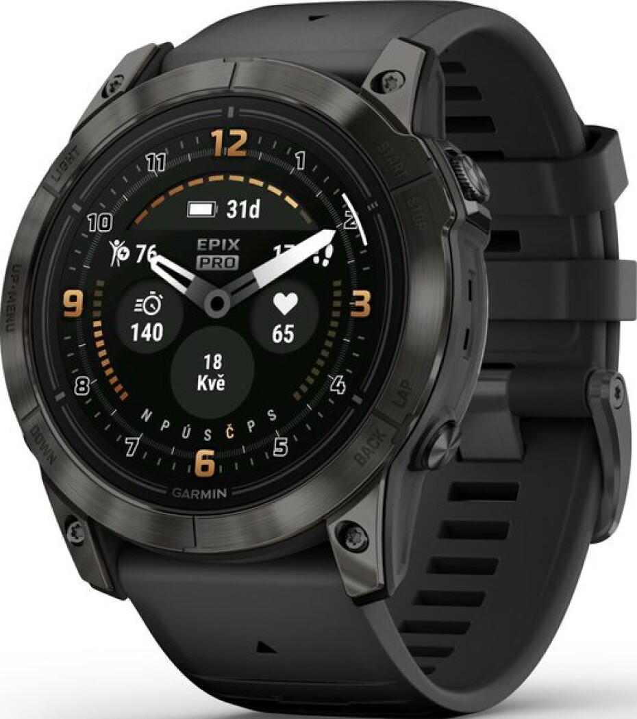 Garmin Epix™ Pro 47mm (Gen 2) Sapphire Edition Carbon Gray DLC Titanium / Black Band - 010-02803-11 - main (11)