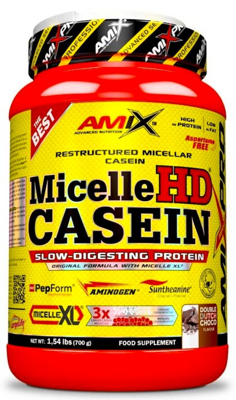 Amix Nutrition MicelleHD Casein 700 g dvojitá čokoláda - main (0)