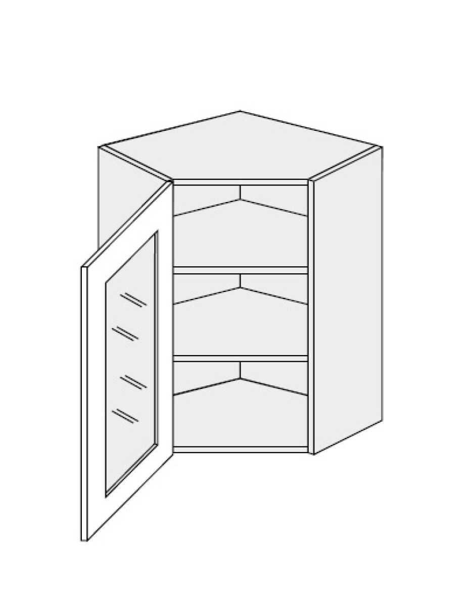 ArtExt Kuchyňská skříňka horní rohová, W10S / 60 Amaro Barva korpusu: Grey - main (1)