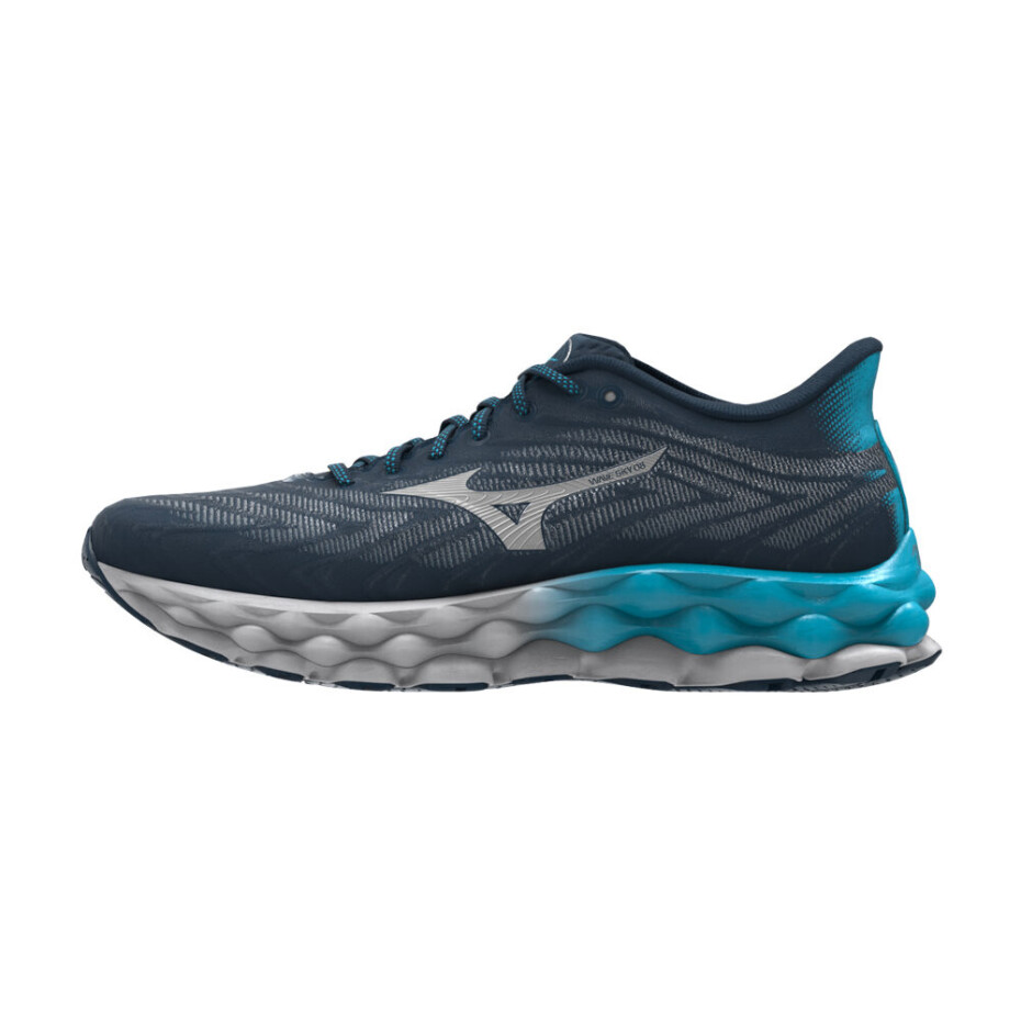 Pánská běžecká obuv Mizuno  Wave Sky 8 Blue Wing Teal / Neo Silver / River Blue  UK 10 - main (0)