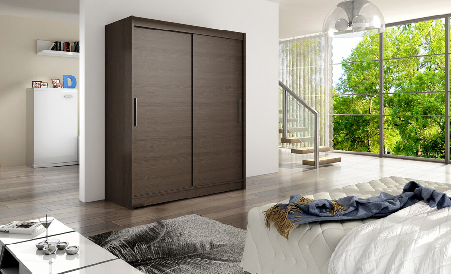 ArtAdrk Šatní skříň DENVER DV02 | čokoládová 150 cm - main (0)