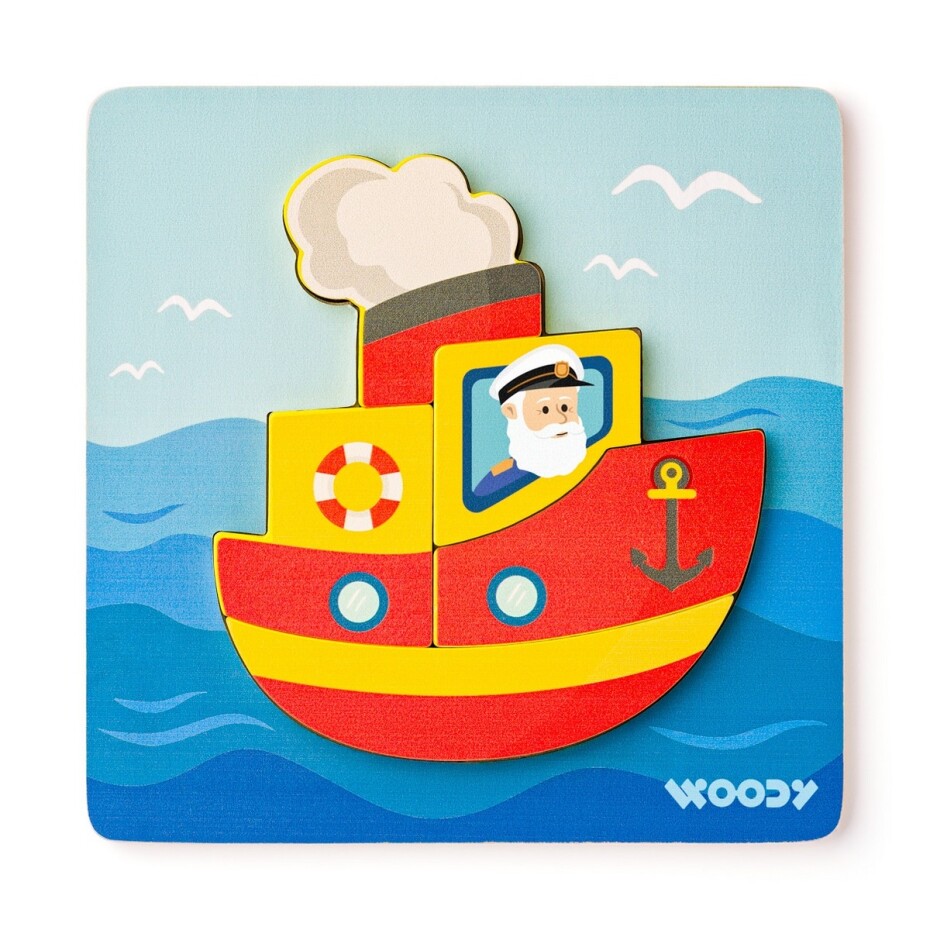Woody Puzzle Baby Lodička - main (0)