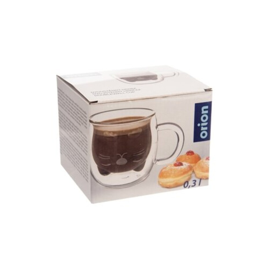 Orion Hrnek dvoustěnné sklo Kočka, 300 ml  - main (5)
