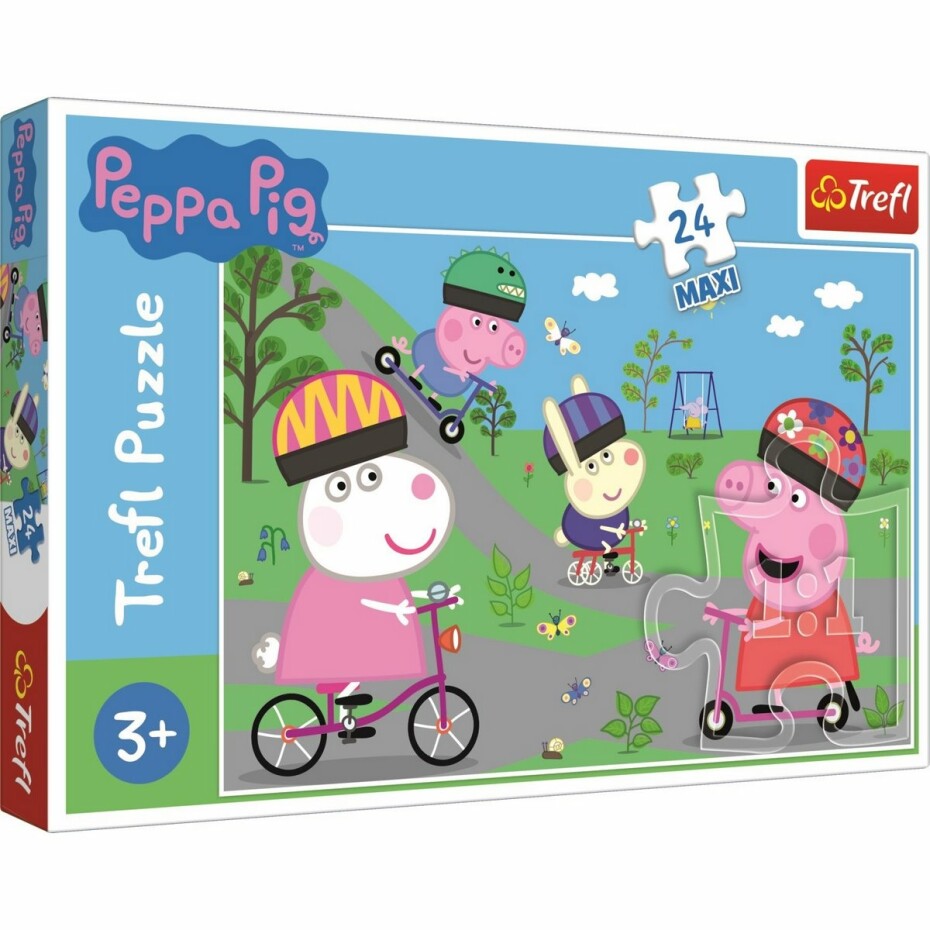 Trefl Maxi puzzle Prasátko Peppa Aktivní den, 24 dílků - main (1)