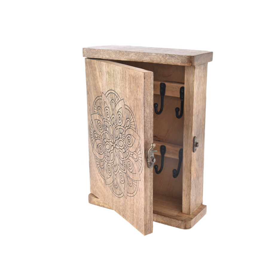 InDecor Box na klíče z mangového dřeva Mandala,  22 x 8,5 x 29 cm - main (0)