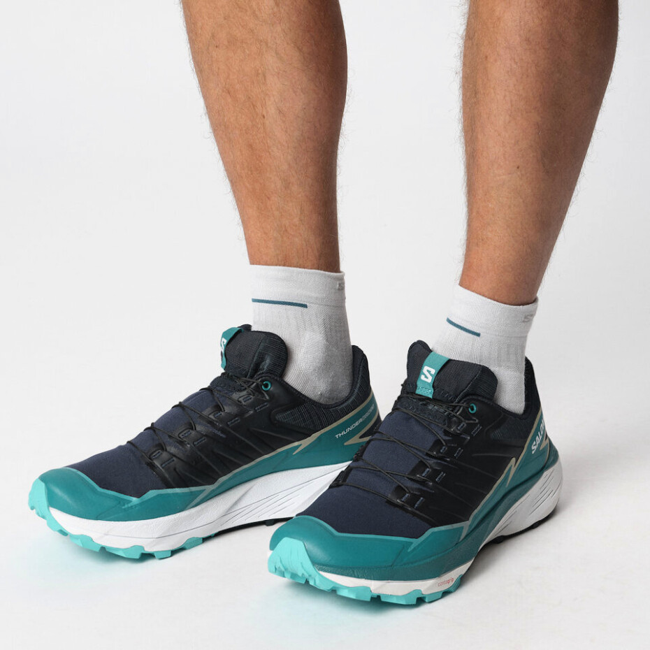 Pánská běžecká obuv Salomon  THUNDERCROSS Carbon/TahitianTide/Peacock Blue  UK 8,5 - main (5)