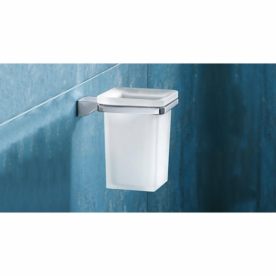 GEDY 5710 Glamour sklenka, chrom/mléčné sklo - main (2)