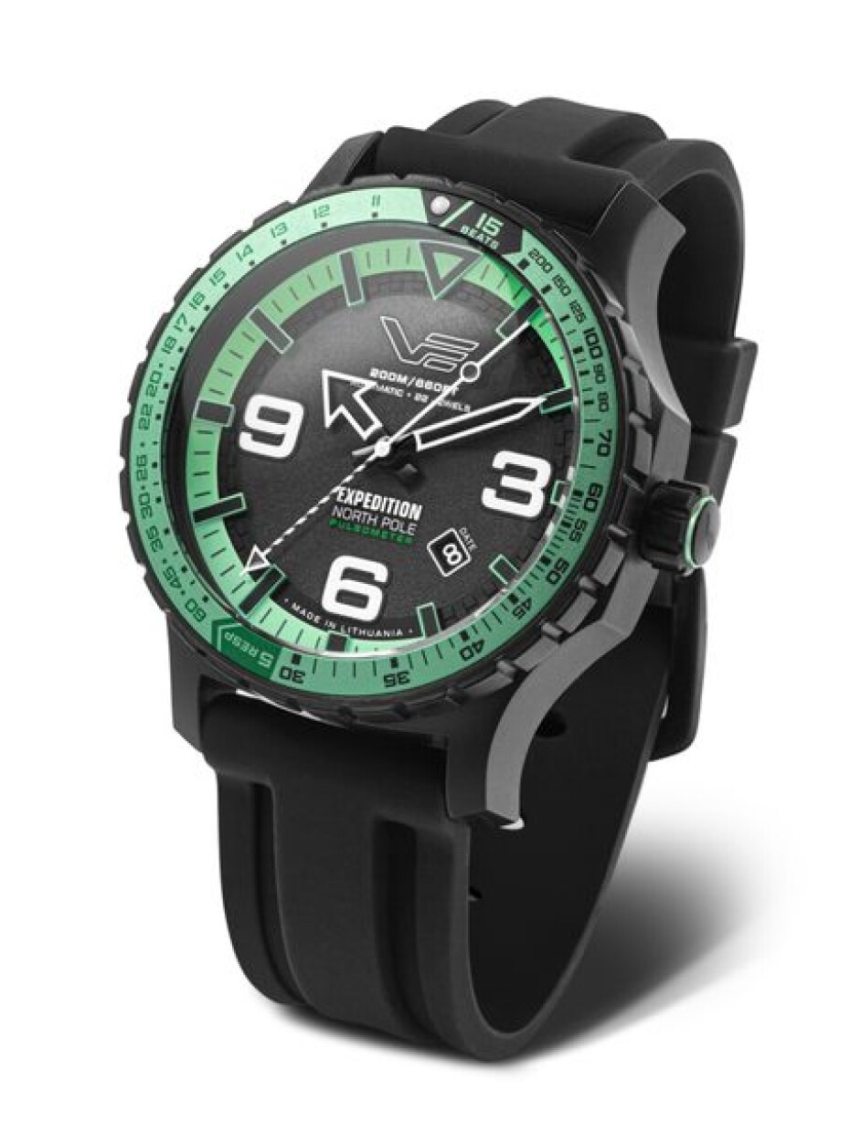 Vostok Europe Expedition North Pole Pulsometer Automatic Line YN55-597C731S - Bílý silikonový řemínek (luminiscenční) - main (3)