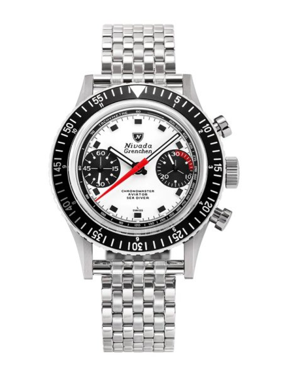 Nivada Grenchen Chronomaster Singer Newman - Inter. Bezel - Manual - Brown Racing Strap - main (8)