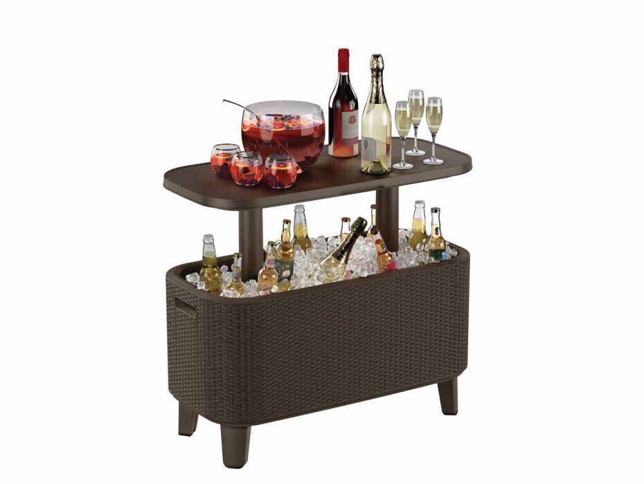 KETER Zahradní stolek BUNCH BAR RATTAN | hnědá - main (2)
