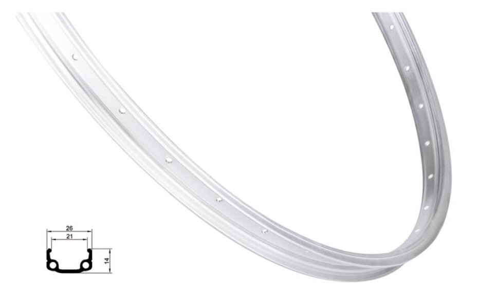 REMERX Ráfek RMX21 559x21, 36děr, stříbrný - main (0)