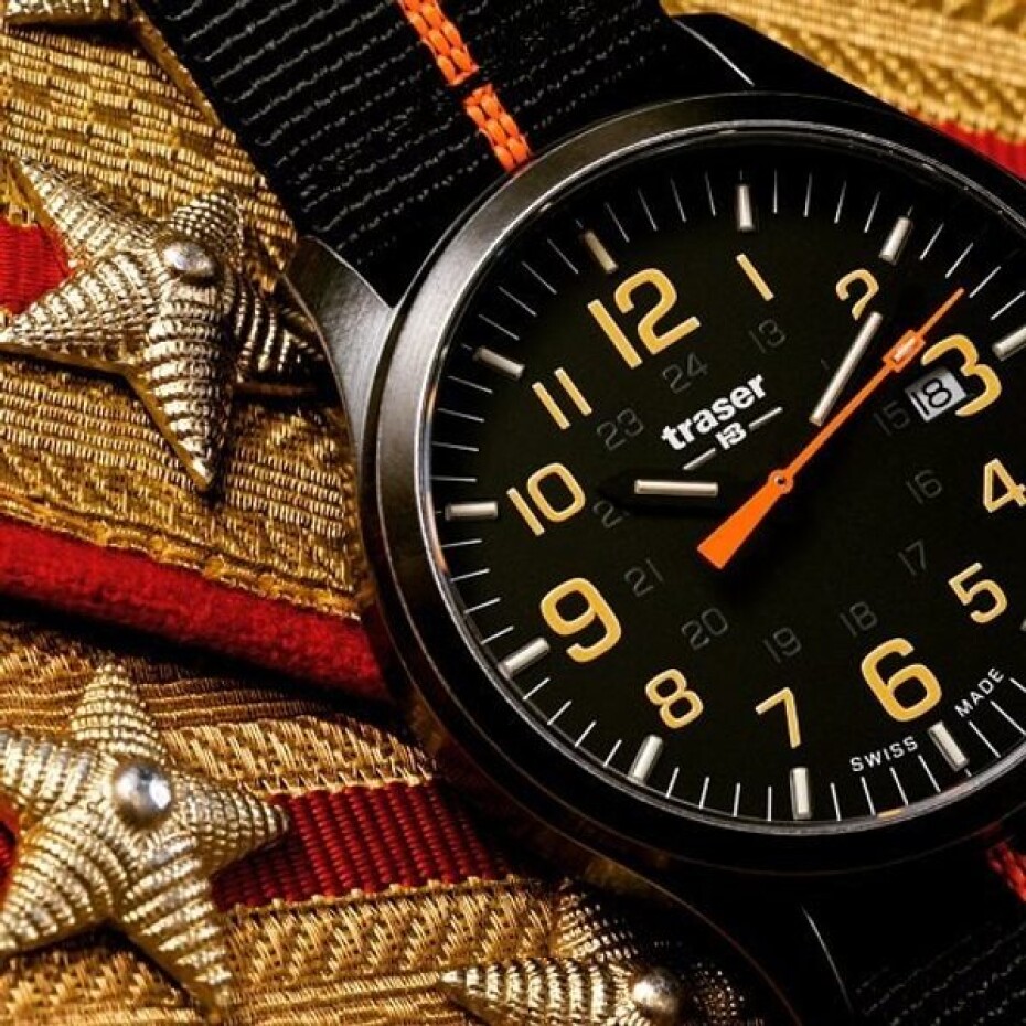Traser P67 Officer Pro GunMetal Black/Orange Nato - main (5)