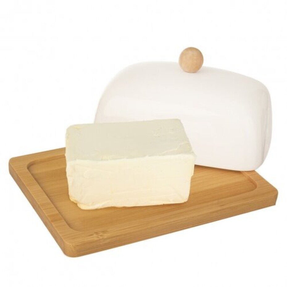 Orion Porcelánová máslenka bambus WHITELINE, 16,5 x 12,5 cm - main (2)